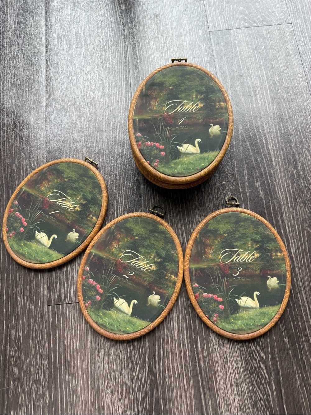 Vintage Swan Table Number Set